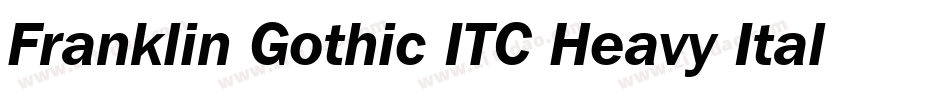 Franklin Gothic ITC Heavy Italic BT字体转换